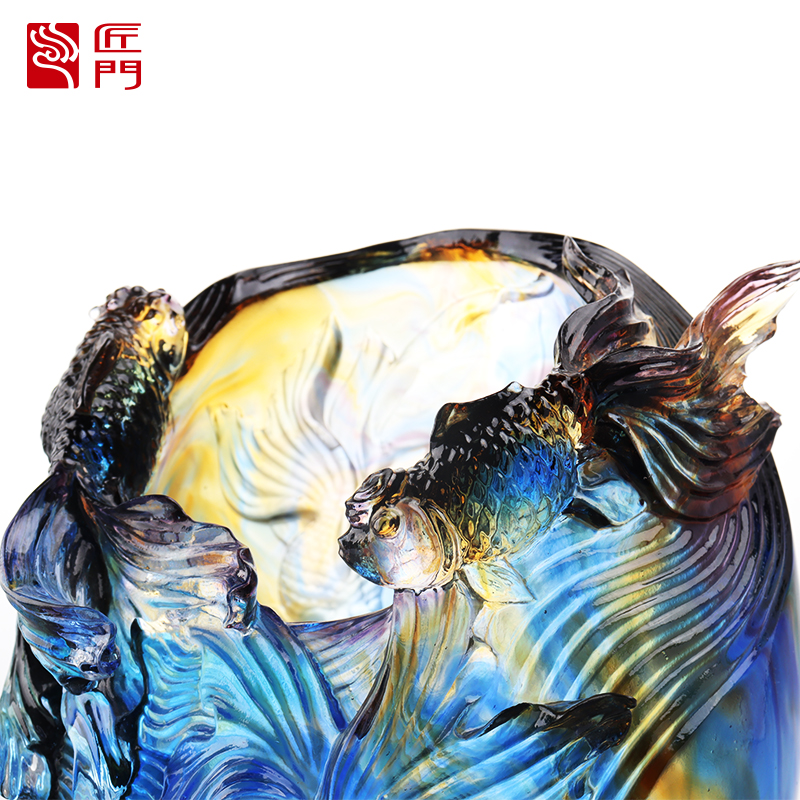 Florero de vidrio: lujoso y sofisticado arreglo floral para sala de estar, soporte artístico para flores conservadas, adorno decorativo para mesa de comedor para el hogar,