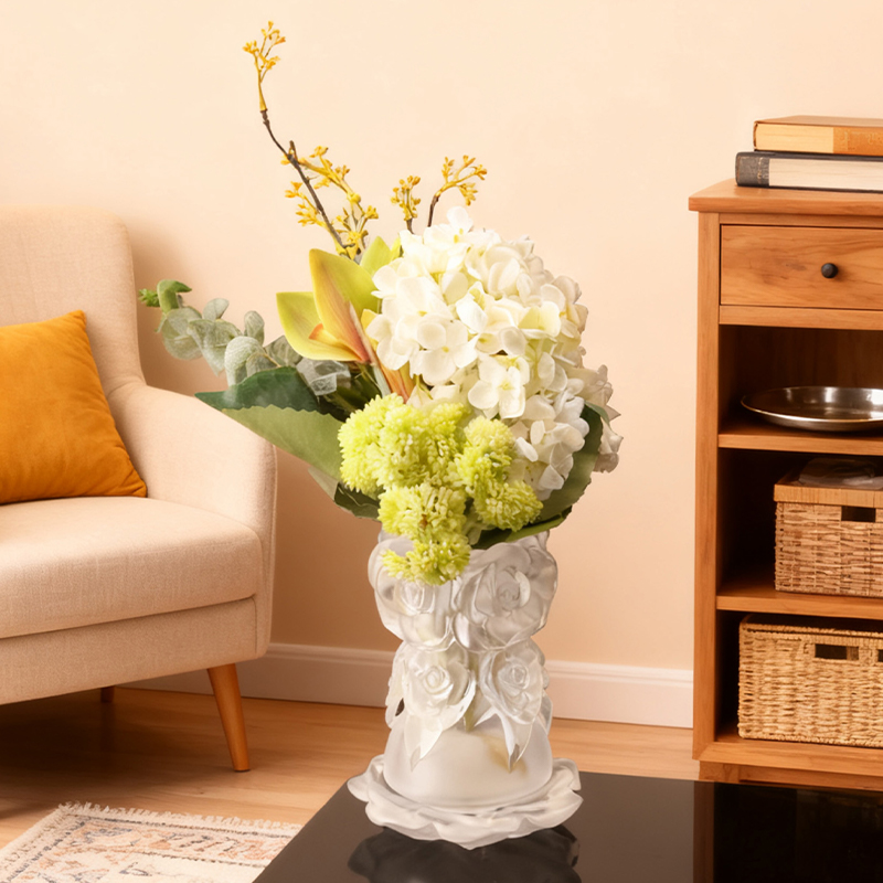 Proceso de fundición a la cera perdida Decoración del hogar Florero de cristal “Florero de rosas”