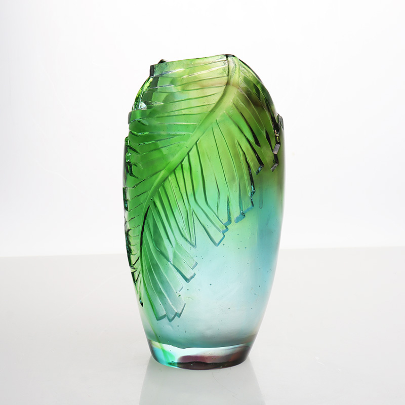 Jarrón de cristal para sala de estar, arreglo Floral, jarrón artístico de cristal, decoración del hogar, adorno para mesa de comedor,