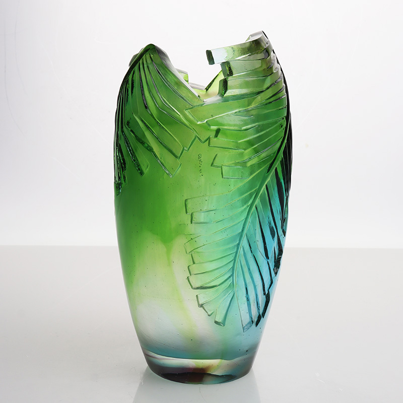 Jarrón de cristal para sala de estar, arreglo Floral, jarrón artístico de cristal, decoración del hogar, adorno para mesa de comedor,