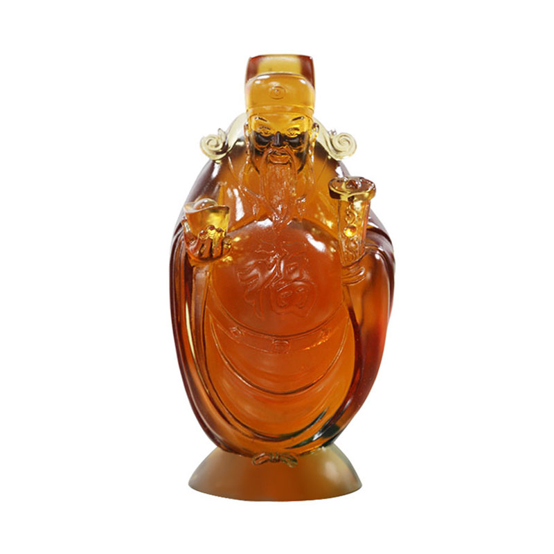 Adornos de cristal del dios de la riqueza