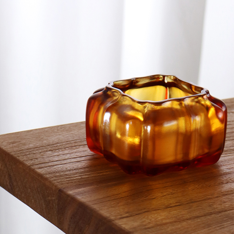 Olla de agua con forma de calabaza de cristal morado