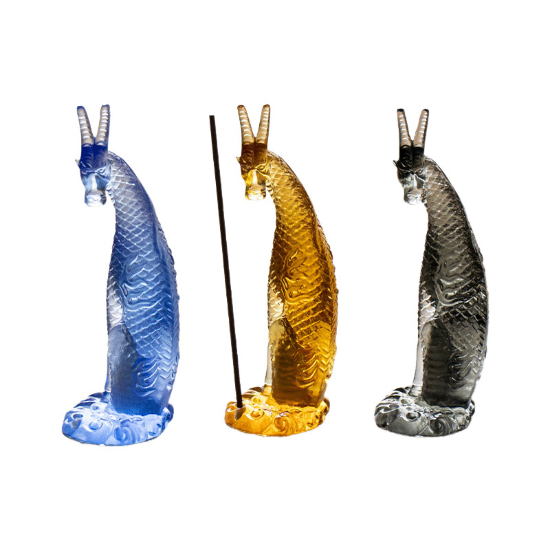 Porta incienso Kirin de vidrio