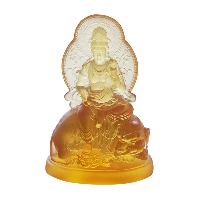 Estatua de cristal del Bodhisattva Samantabhadra