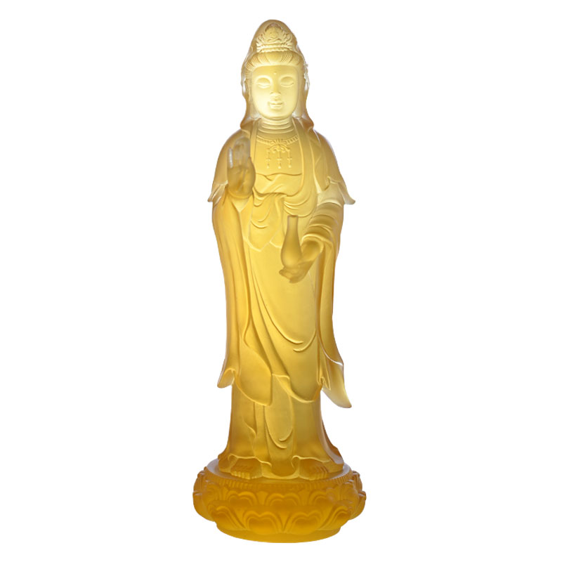 Estatua de cristal del Bodhisattva Guanyin