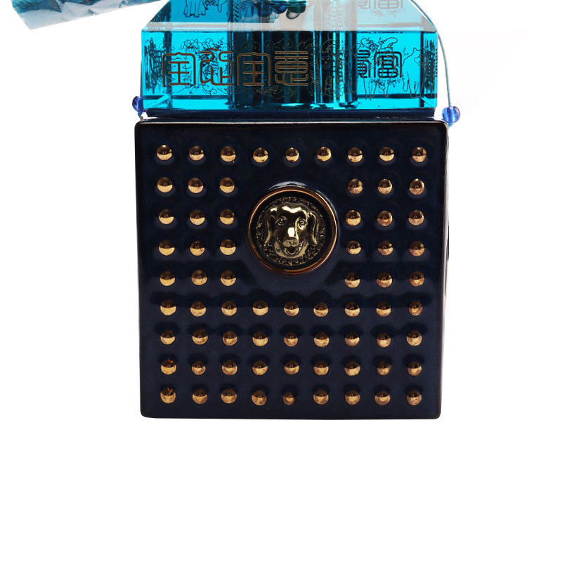 Tapa de botella de ciervo azul adornos decorativos utensilios de botella de vino de vidrio