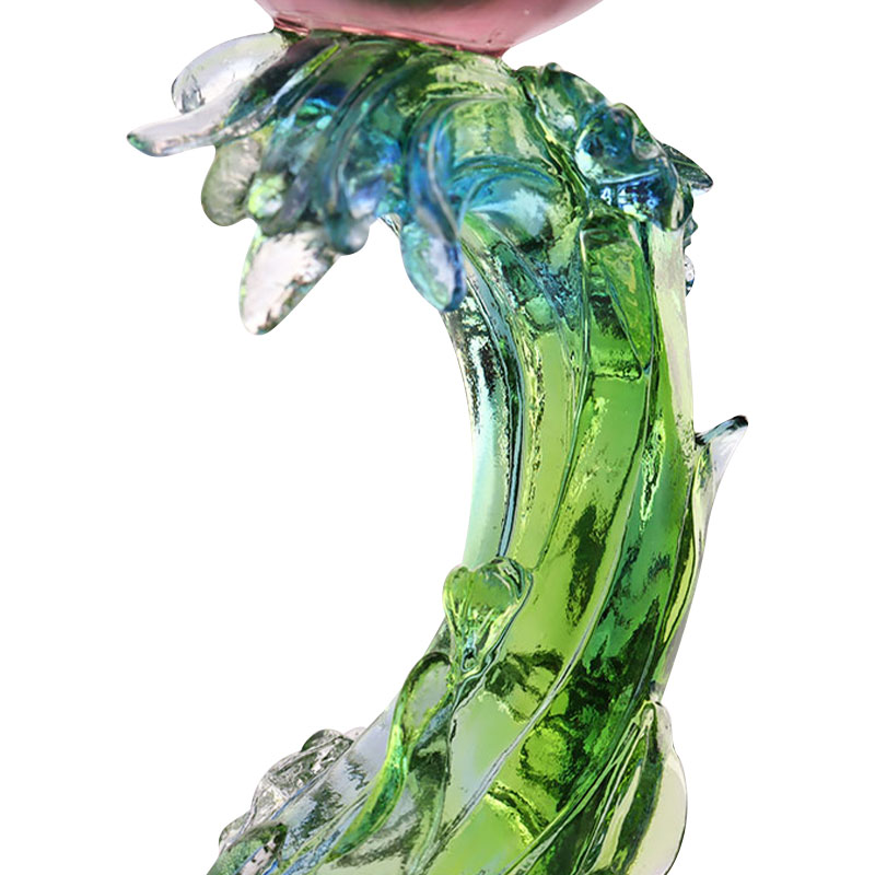 Candelabro con forma de loto de cristal