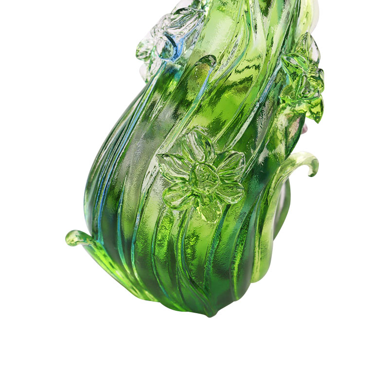 Candelabro con forma de loto de cristal