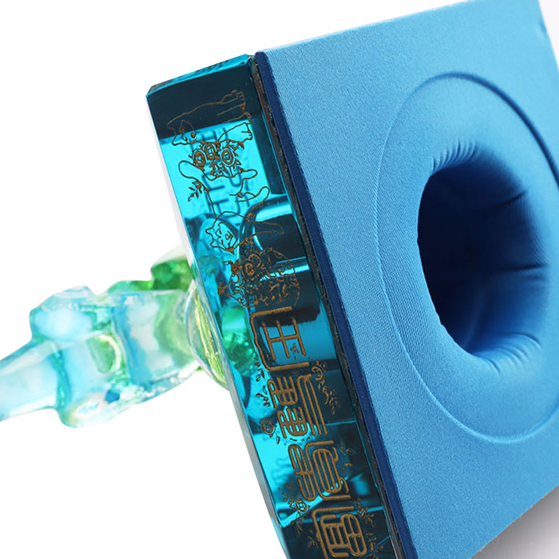 Tapa de botella de ciervo azul adornos decorativos utensilios de botella de vino de vidrio