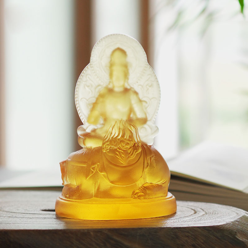 Estatua de cristal del Bodhisattva Samantabhadra