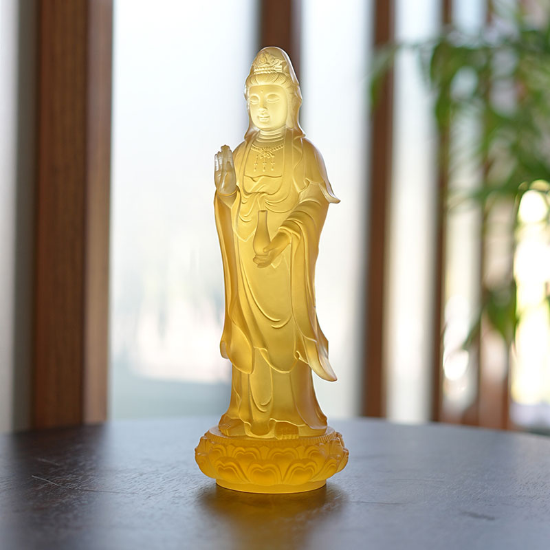 Estatua de cristal del Bodhisattva Guanyin