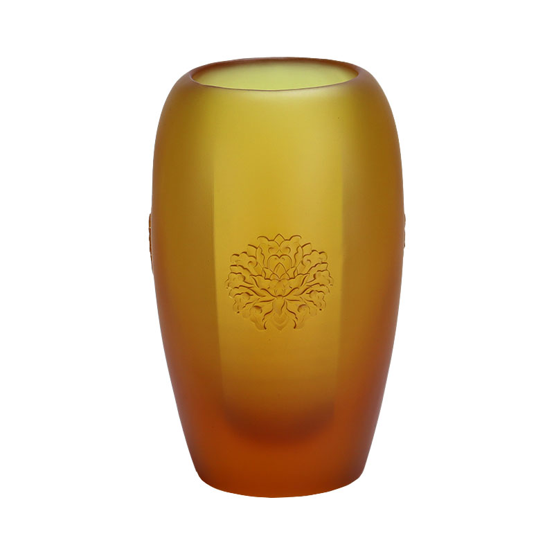 Conjunto de ofrendas de vidrio dorado para altar budista de la serie