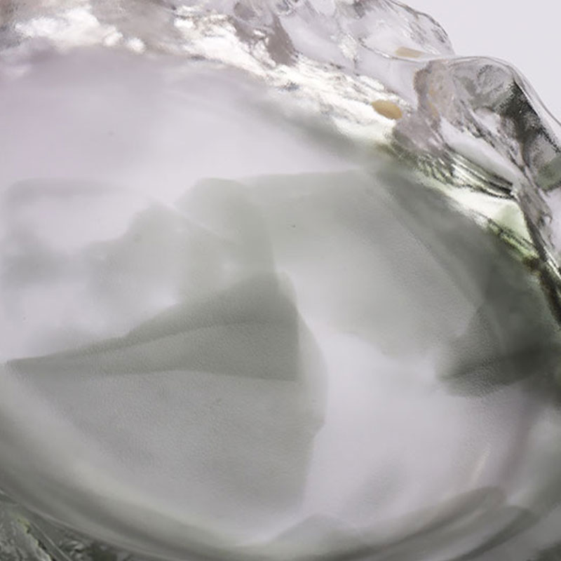 Bandeja de fruta ovalada de vidrio decorativo artístico