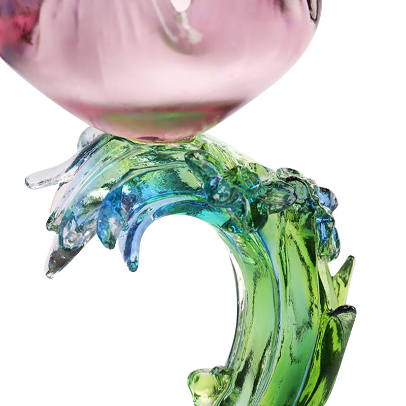 Candelabro con forma de loto de cristal