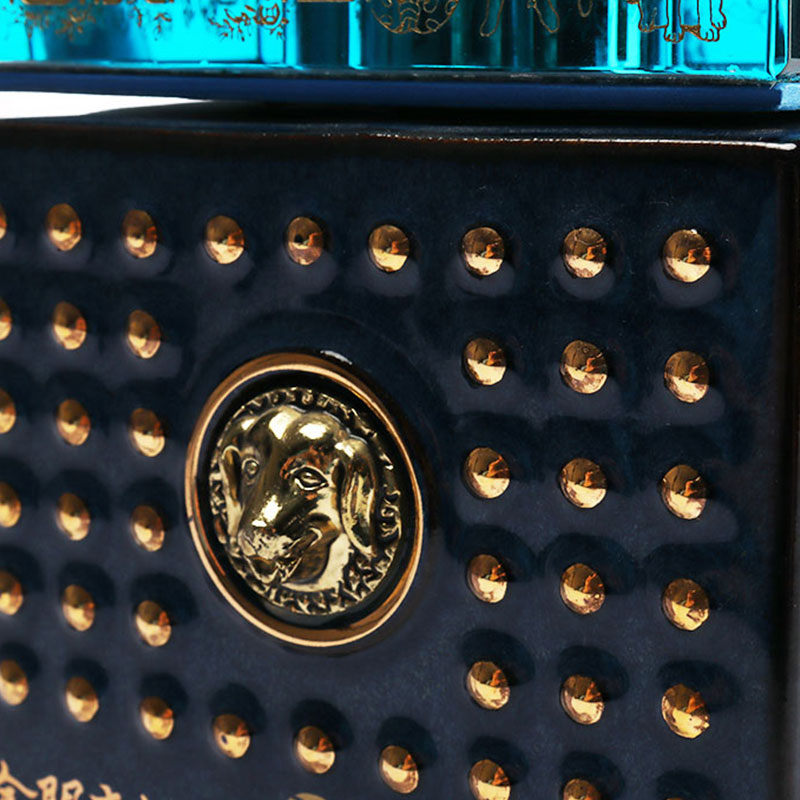 Tapa de botella de ciervo azul adornos decorativos utensilios de botella de vino de vidrio