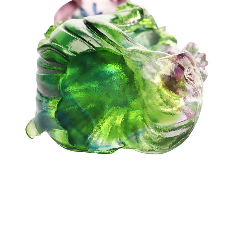 Candelabro con forma de loto de cristal