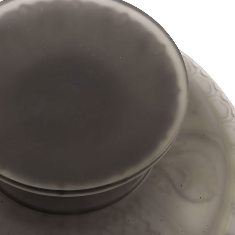 Frutero esmaltado color gris