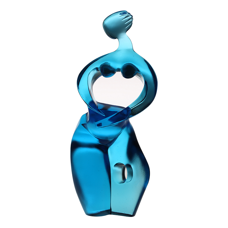 Adornos de estatuillas de arte Artemisa azul puro