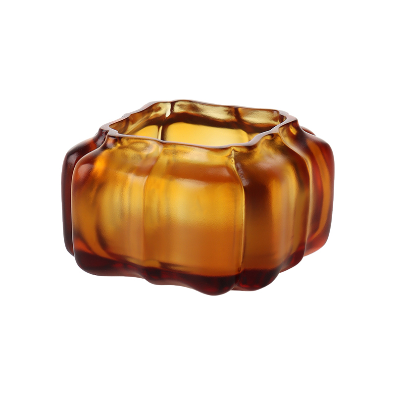 Olla de agua con forma de calabaza de cristal morado