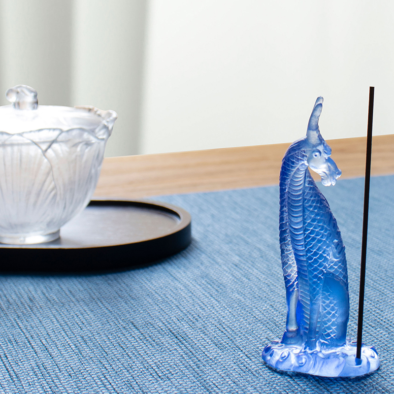 Porta incienso Kirin de vidrio