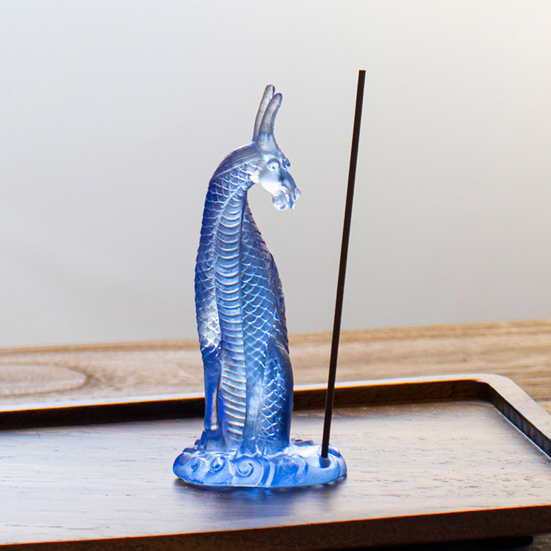 Porta incienso Kirin de vidrio