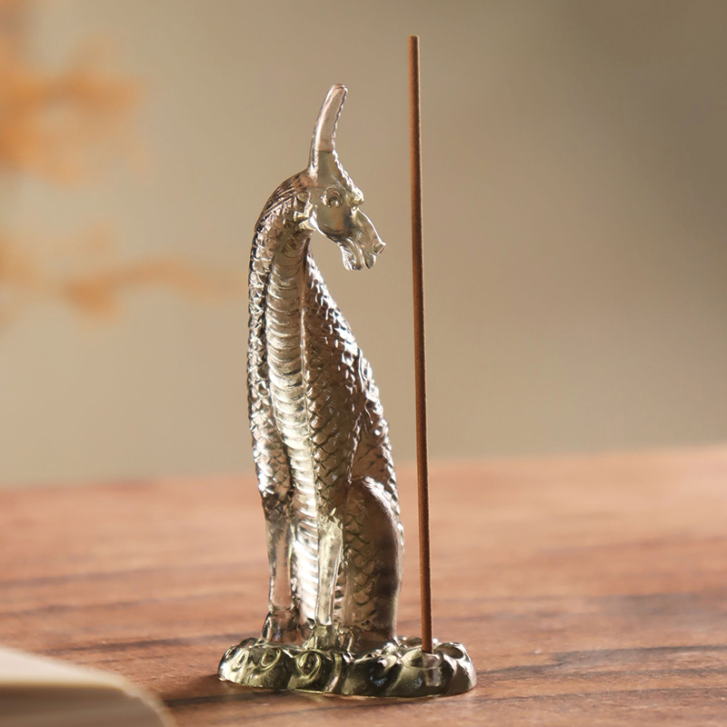 Porta incienso Kirin de vidrio