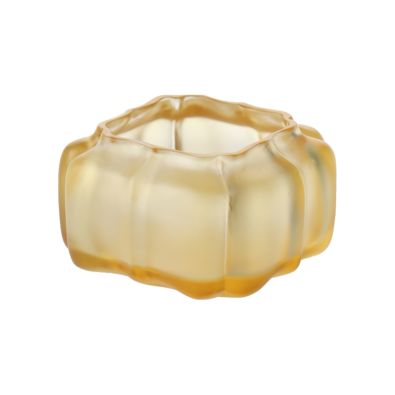 Olla de agua con forma de calabaza de cristal morado