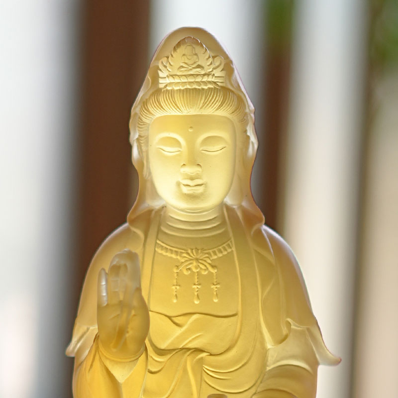 Estatua de cristal del Bodhisattva Guanyin