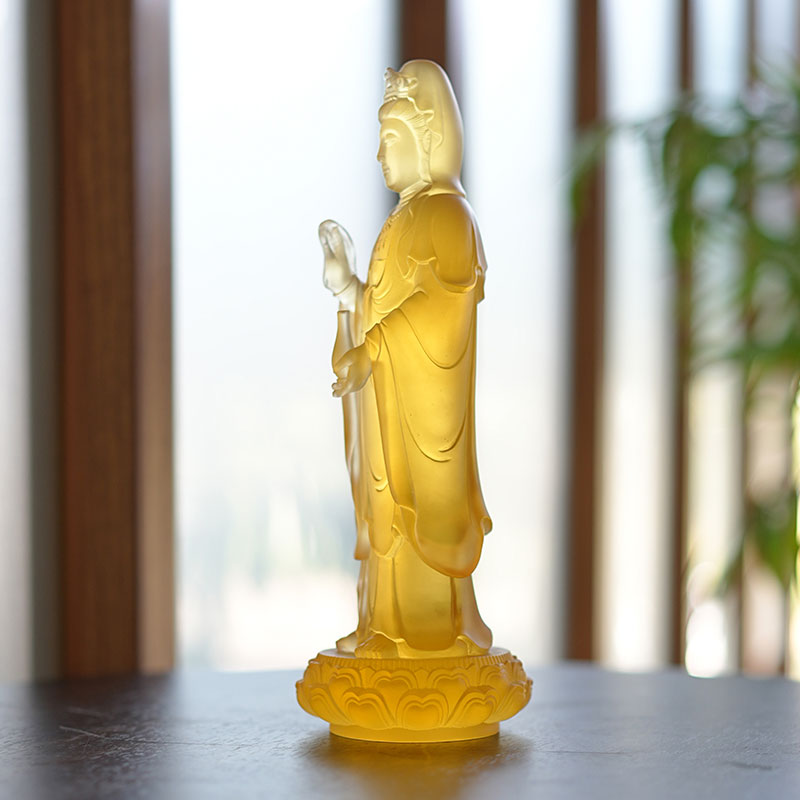 Estatua de cristal del Bodhisattva Guanyin