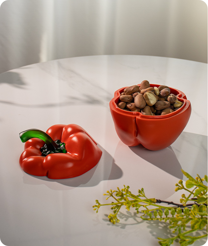 Pimiento morrón (caja grande de nueces)