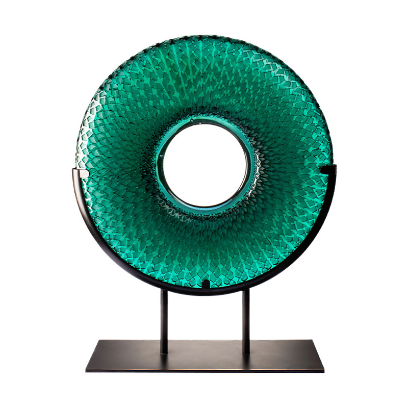 Discos circulares de hojas de bambú